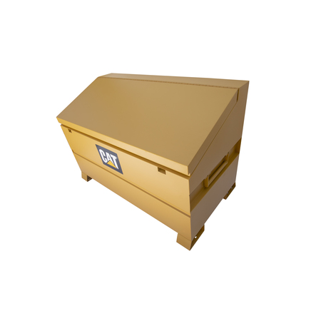 Cat Slope-Lid Jobsite Chest, Yellow, 60 in W x 30 in D x 39-1/2 in H CT43R